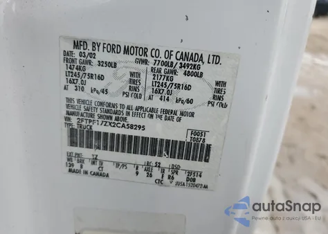 2002 Ford F150 from USA, damaged, VIN 2FTPF17ZX2CA58295